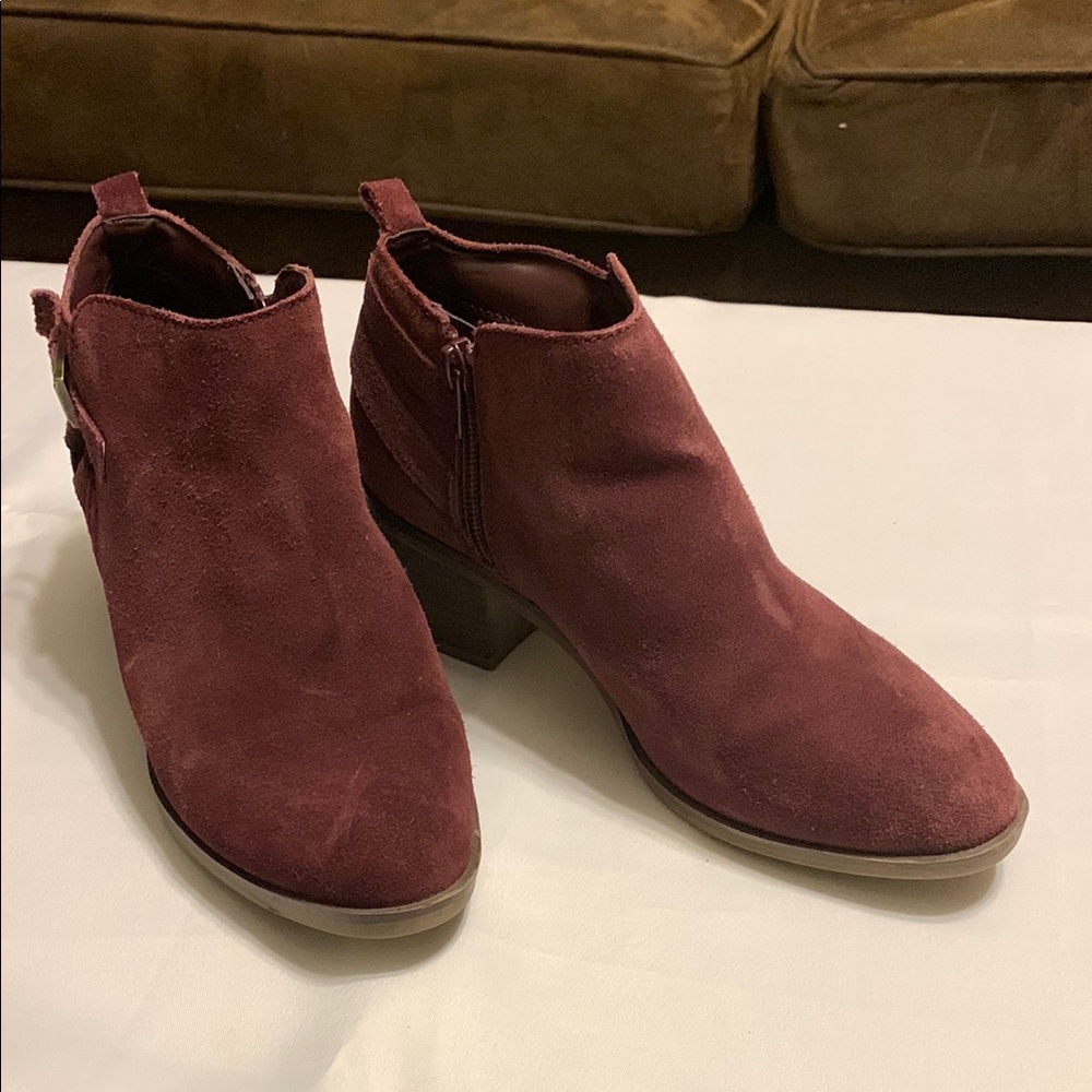 Women's Sonoma Burgundy Suede Ankle Boots
